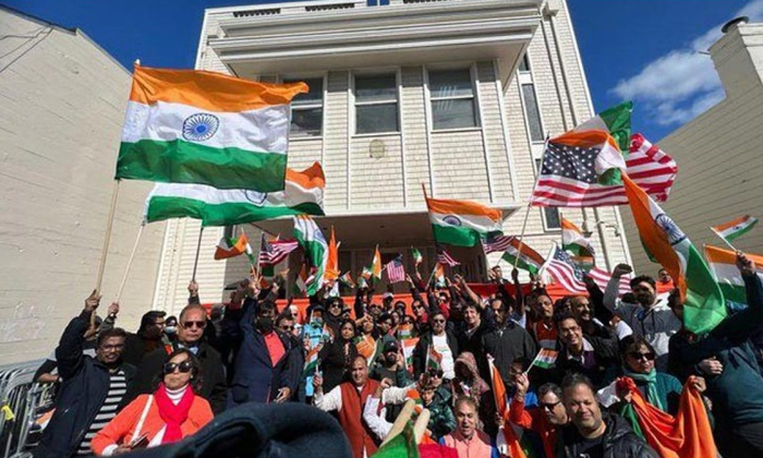  Indian-americans Rally In Support Of India At San Francisco Consulate Details, I-TeluguStop.com