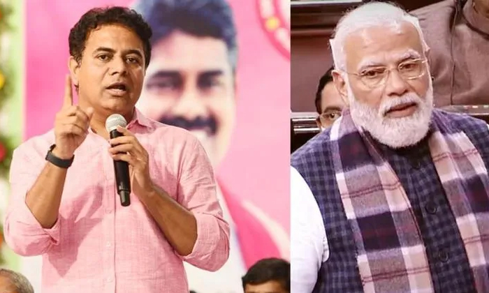  Ktr Fires On Modi Details, Minister Ktr, Modi, Prime Minister Narendra Modi, Tur-TeluguStop.com