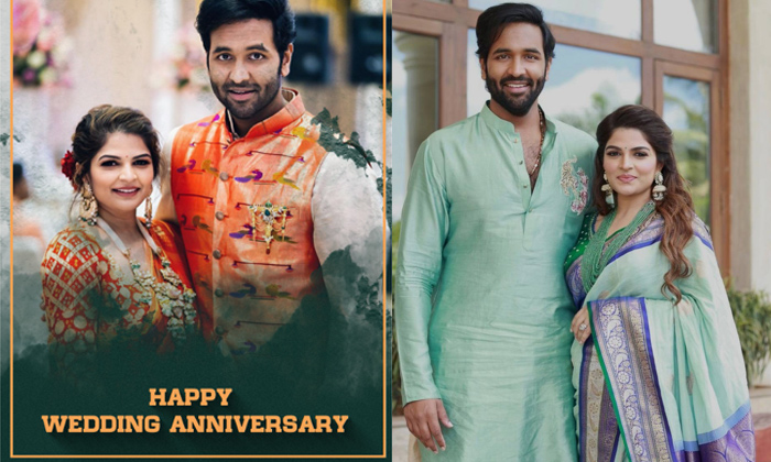  Happy Wedding Anniversary Manchu Vishnu Viranica,manchu Vishnu, Viranica,happy W-TeluguStop.com