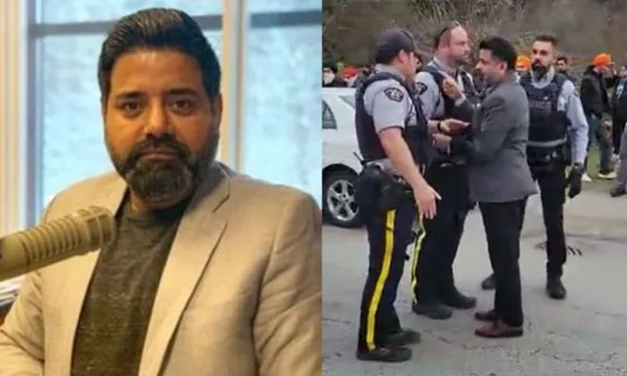  Nri Journalist Sameer Kaushal Attacked By Khalistan Supporters In Canada Details-TeluguStop.com