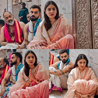  Anushka, Virat Offer Prayers At Mahakaleshwar Temple In Ujjain-TeluguStop.com