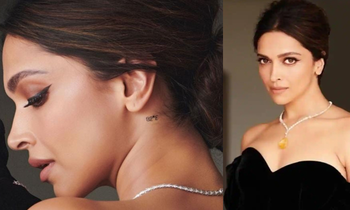  Do You Know The Meaning Of This Tattoo On Actress Deepika Padukones Neck Details-TeluguStop.com