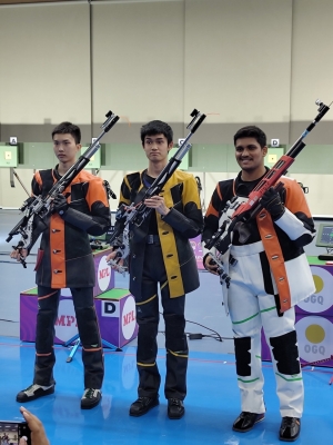  Issf World Cup: Rudrankksh Wins 10m Air Rifle Bronze For India, China Extend Gol-TeluguStop.com