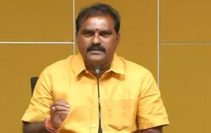  Tdp Mla Nimmala Ramanaidu's Protest-TeluguStop.com