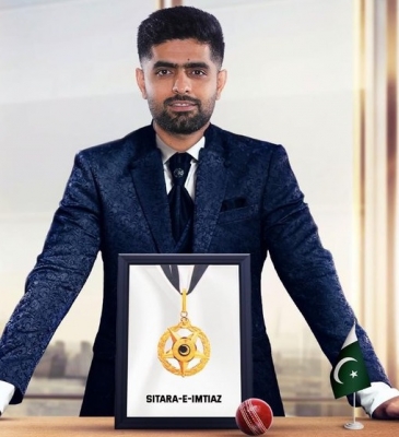  Pakistan Skipper Babar Azam Receives Top Civilian Award, Sitara-e-imtiaz-TeluguStop.com