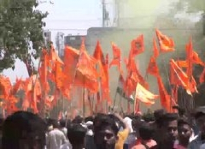  Ram Navami Procession In Delhi's Jahangirpuri Despite Police Denial-TeluguStop.com