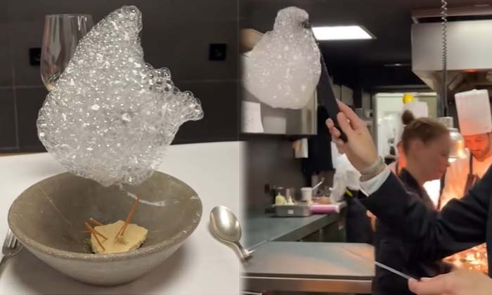  He Served Air Bubbles On The Plate To The Customers Do You Know Which Restaurant-TeluguStop.com