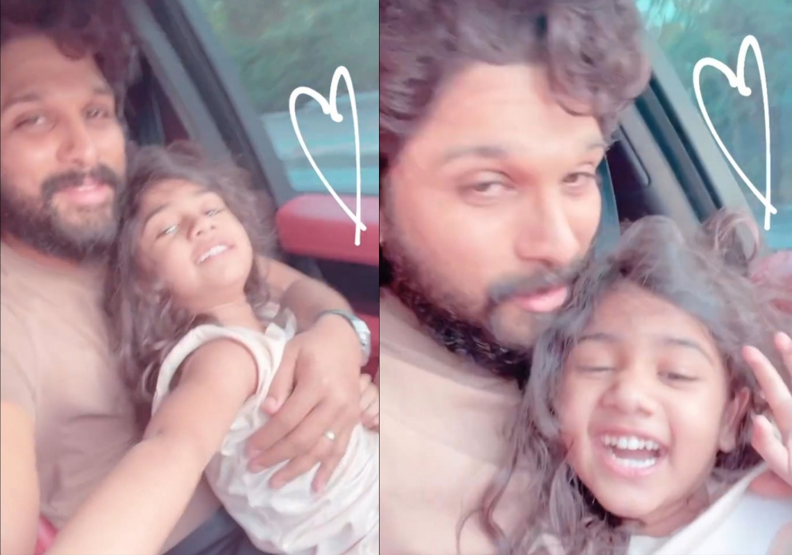  Allu Arjun Shares Cute Moment With Daughter Arha And Fans-TeluguStop.com