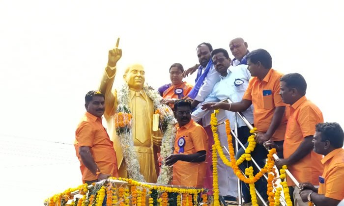  Inauguration Of Ambedkar Statue To Mark Ambedkar Jayanti-TeluguStop.com