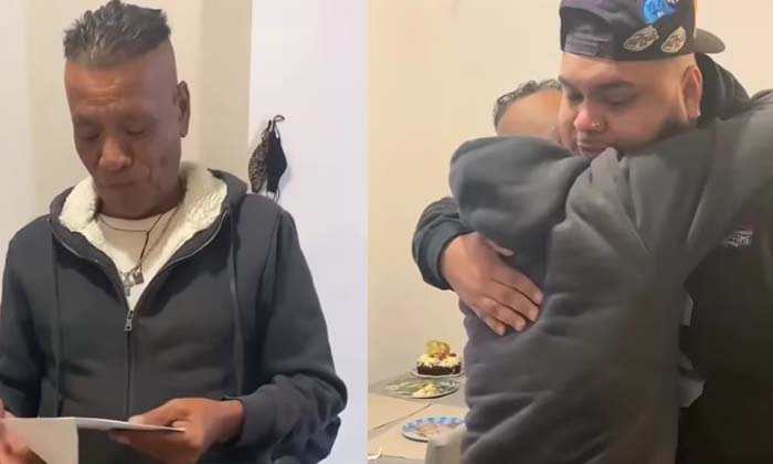  Viral The Son Who Gave His Father A Gift See The Joy Of The Father ,son , Fathe-TeluguStop.com