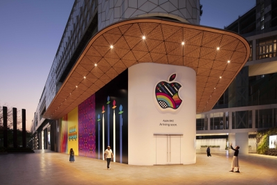  Apple Reveals First Glimpse Of Its Grand India Retail Store In Mumbai-TeluguStop.com