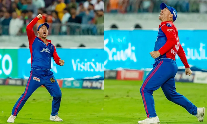  David Warner Celebrations Gone Viral After Thrilling Victory Over Srh Details, D-TeluguStop.com