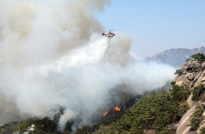  Forest Fires Break Out Across South Korea-TeluguStop.com