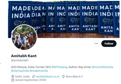  Former Ceo Of Niti Aayog Amitabh Kant Loses Twitter Blue Tick-TeluguStop.com