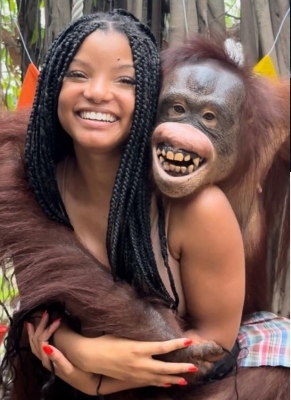  'little Mermaid' Star Halle Bailey Slammed For Posting Photos With Animals At Zo-TeluguStop.com