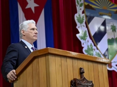 Miguel Diaz-canel Re-elected As Cuba's President-TeluguStop.com