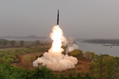N.korea Says It Tested New Solid-fuel Icbm To Improve Nuclear Counterattack Post N.korea Says It Tested New Solid-fuel Icbm To Improve Nuclear Counterattack Post-TeluguStop.com