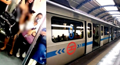  Video Of Skimpily Clad Woman In Delhi Metro Goes Viral, Dmrc Responds-TeluguStop.com