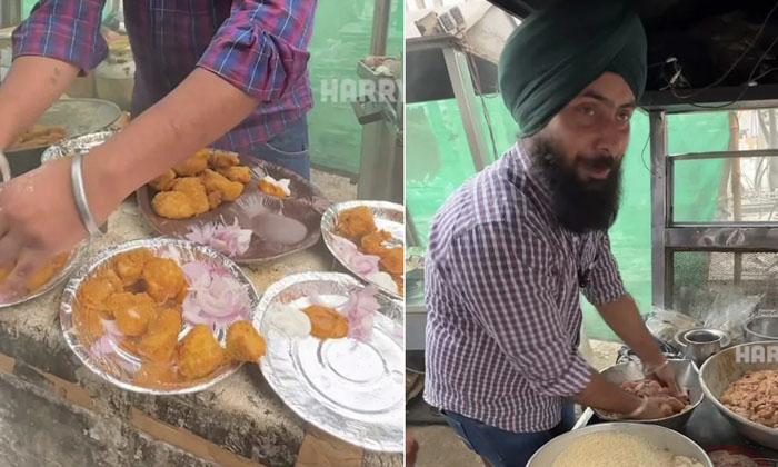  Kfc-style Fried Chicken Only For 10-rupees Street Vendor Viral Video , Treet Ve-TeluguStop.com