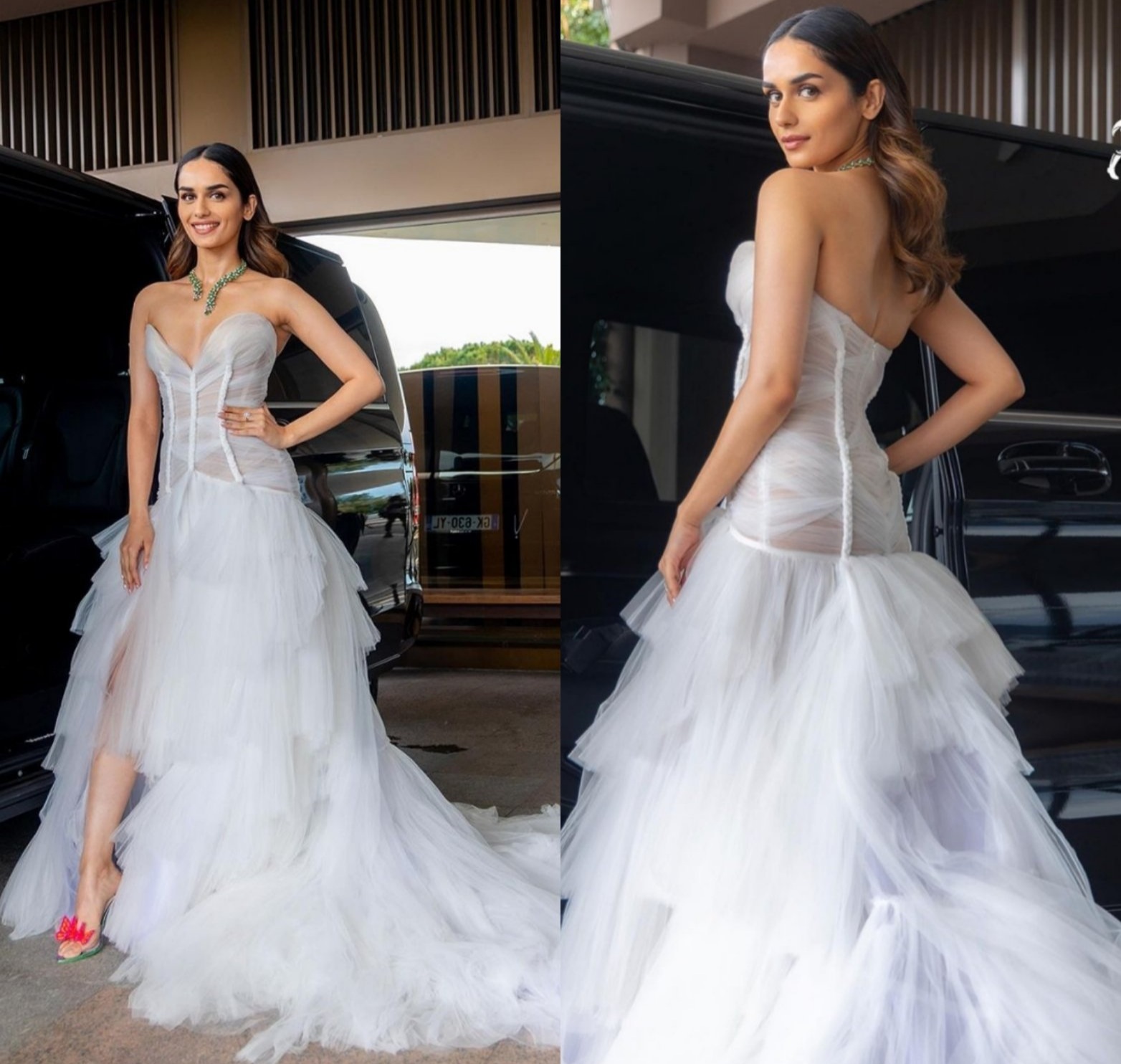  Manushi Chhillar Shines As White Cinderella At Cannes, The Cost Of Her Dress Wil-TeluguStop.com