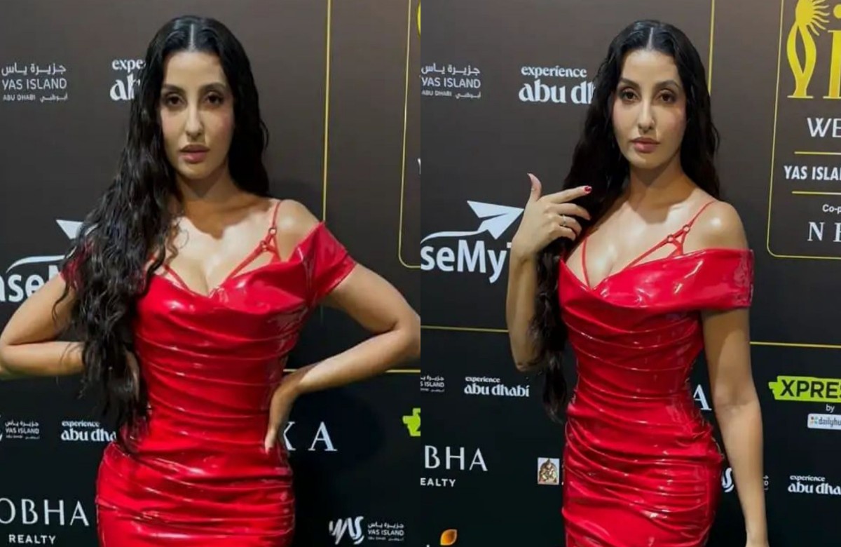  Nora Fatehi Turns Heads In Red At Iifa Green Carpet-TeluguStop.com