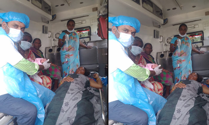  108 Pregnant Woman Giving Birth In The Ambulance....!-TeluguStop.com