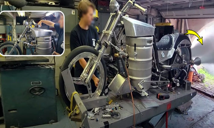  See How A Bike Runs With Beer Details, Latest News, Viral News, Trending News,-TeluguStop.com