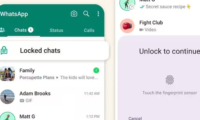  Lock To Personal Chat In Whatsapp.. New Feature Launch Today.. Whatsapp , Passwo-TeluguStop.com