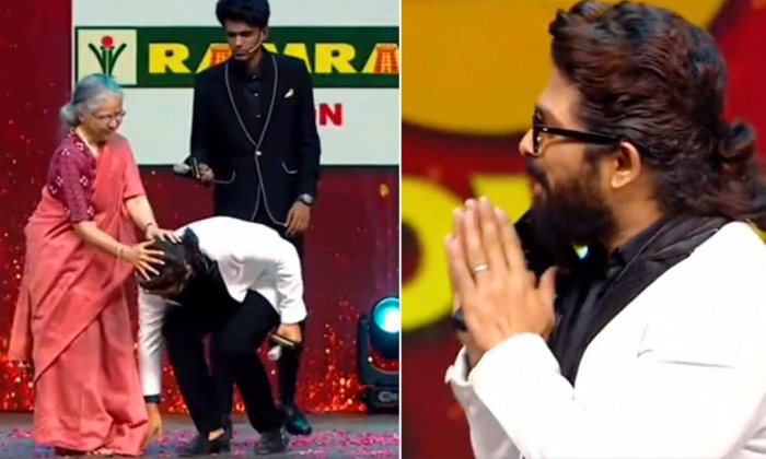  Allu Arjun Met His School Teacher After 30 Years Details, Allu Arjun, Puspha Mov-TeluguStop.com