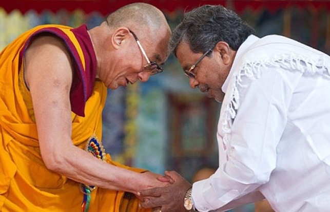  Dalai Lama Congratulates Siddaramaiah-TeluguStop.com