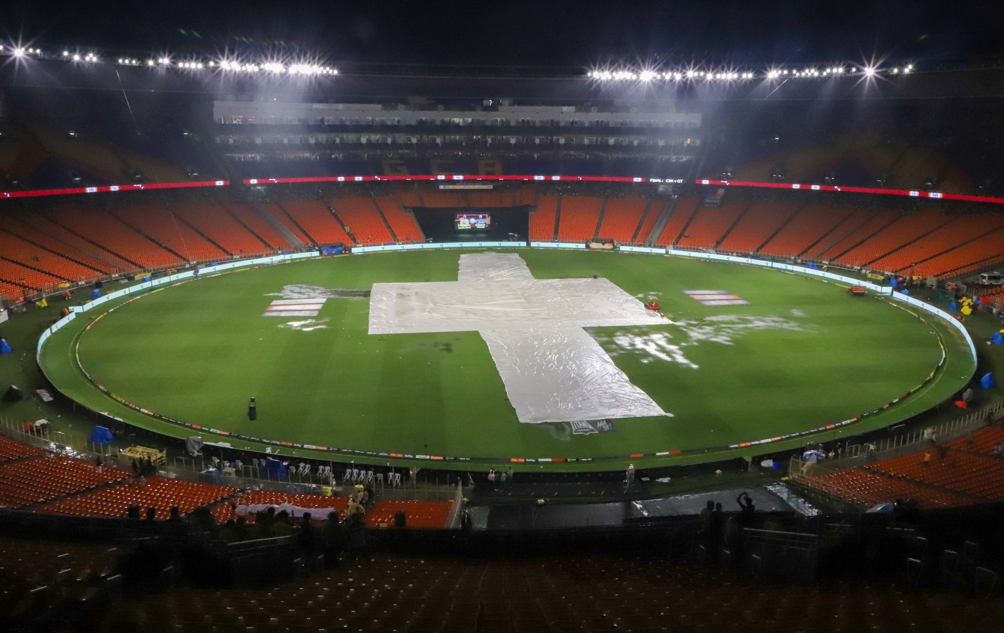  Ipl 2023: Final Between Csk And Gt Moved To Reserve Day After Rain Forces Washou-TeluguStop.com