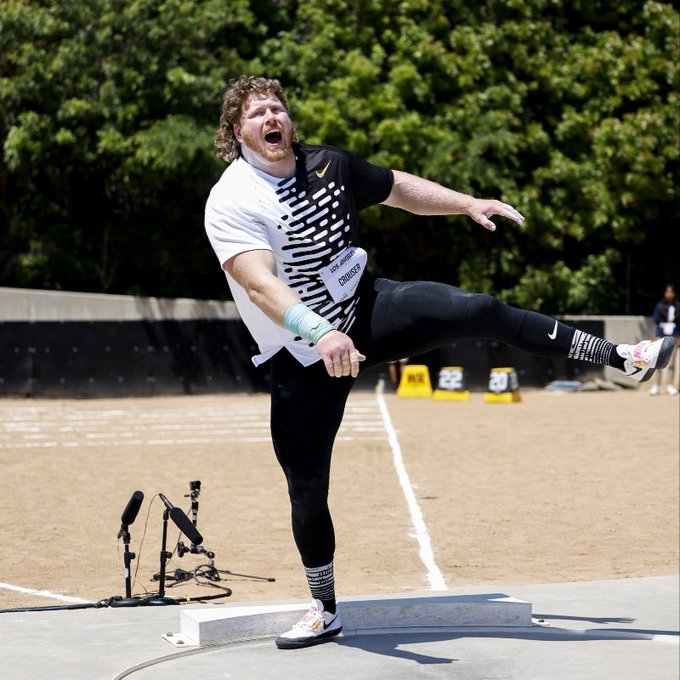  Olympic Champion Ryan Crouser Breaks Own World Shot Put Record In La-TeluguStop.com