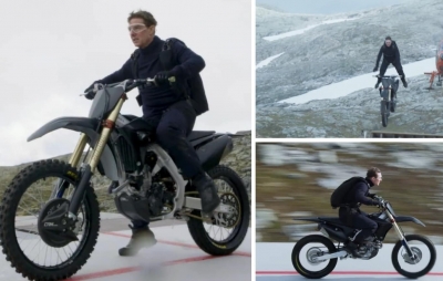  Tom Cruise Had No Fear Riding Motorcycle Off Cliff For 'mission: Impossible 7',-TeluguStop.com