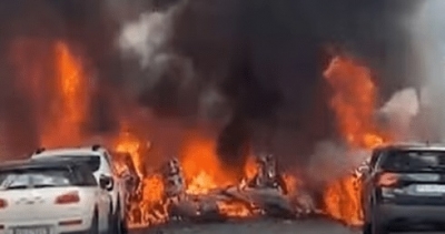  Van Parked In Italy's Milan Explodes, Fire Engulfs Several Vehicles-TeluguStop.com