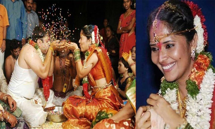  Anasuya Sushank Bhardwaj Wedding Photos Goes Viral Details, Anasuya, Anasuya Bha-TeluguStop.com