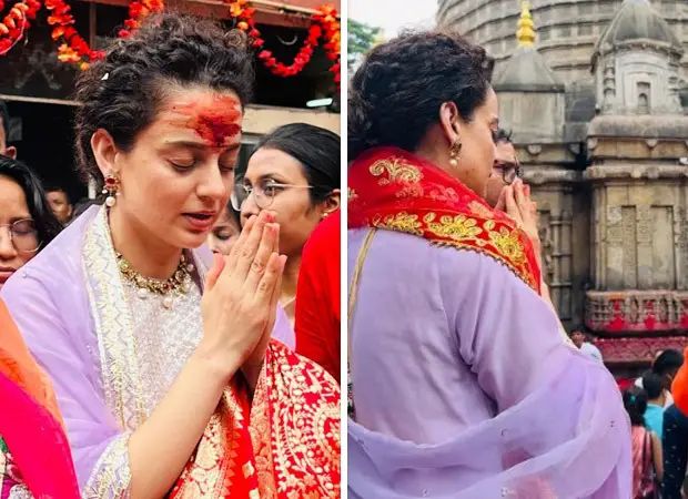  Kangana Ranaut Visits Kamakhya Temple, Beautiful Pics Gone Viral-TeluguStop.com