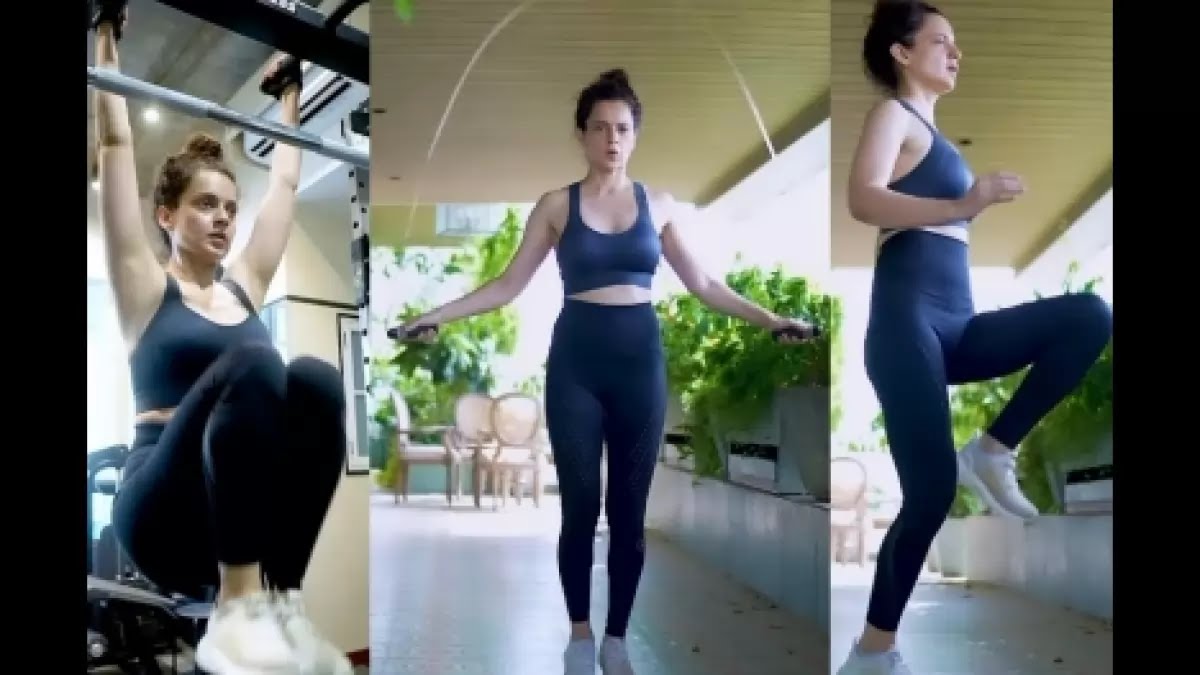 Kangana Ranaut’s Intense Workout Regimen For Upcoming Action Film, Video G Kangana Ranaut’s Intense Workout Regimen For Upcoming Action Film, Video G-TeluguStop.com