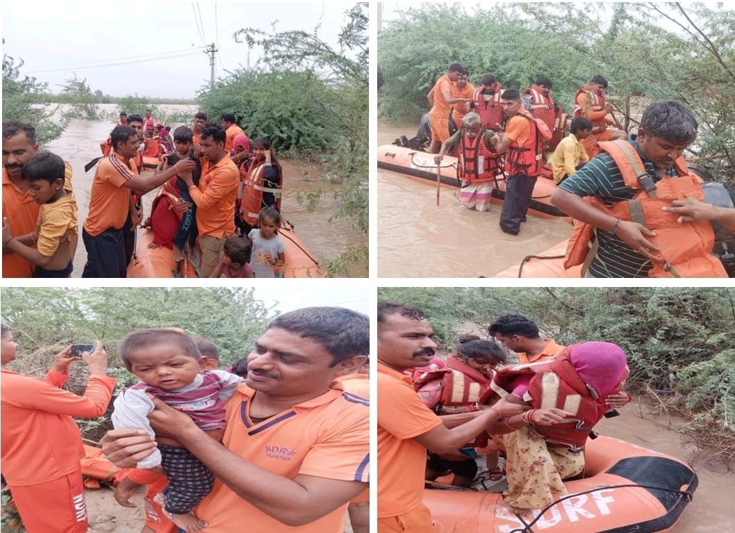 Biparjoy: 39 People Trapped In Rajasthan Flood Rescued Biparjoy: 39 People Trapped In Rajasthan Flood Rescued-TeluguStop.com