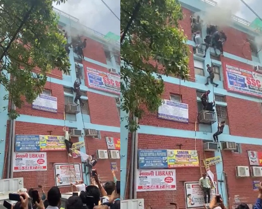  Delhi Coaching Centre Fire: Students Stage Protest, Block Road Demanding Justice-TeluguStop.com