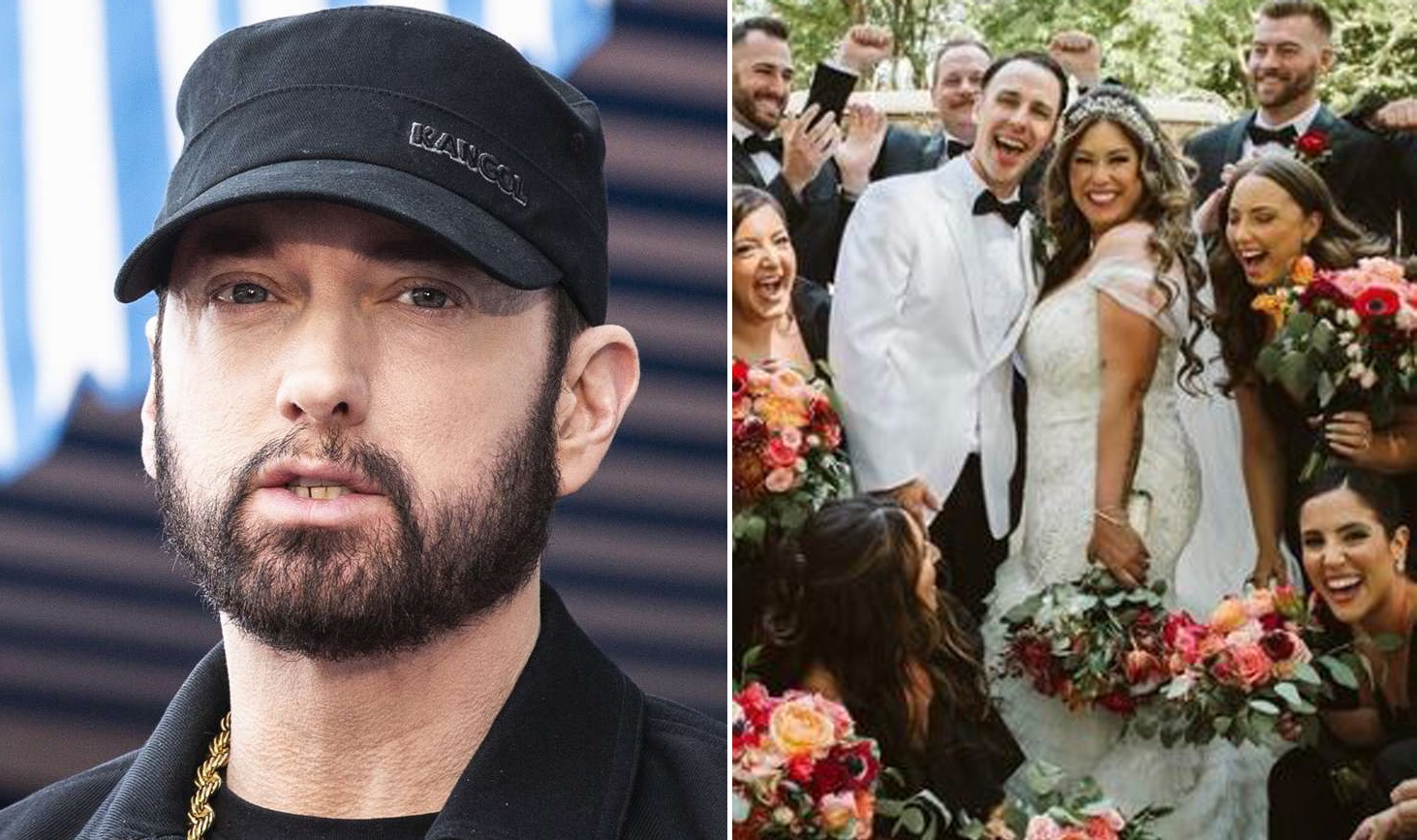  Eminem Walks Daughter Alaina Down The Aisle Decked With 2,000 White Roses-TeluguStop.com