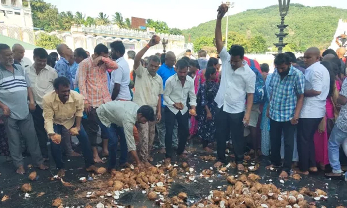  Fan Offers 630 Coconuts On Balakrishna 63rd Birthday In Tirumala, Balakrishna Fa-TeluguStop.com