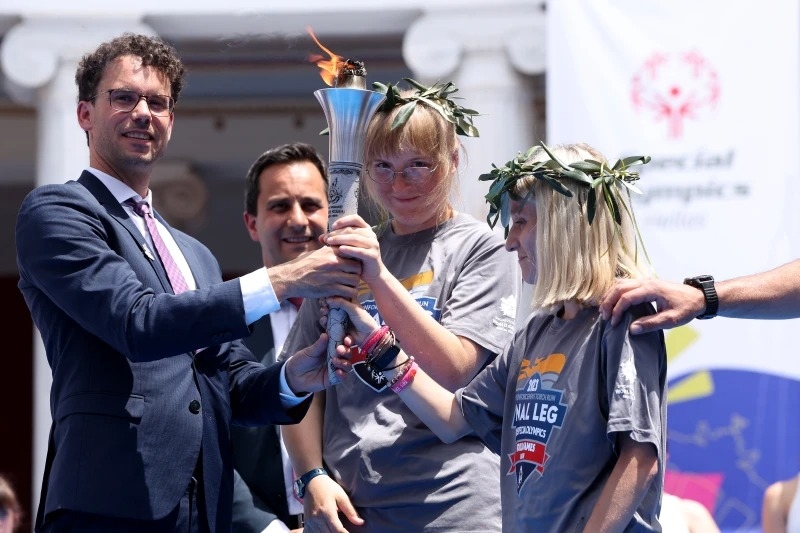  Flame For Berlin 2023 Special Olympics World Games Lit In Athens-TeluguStop.com