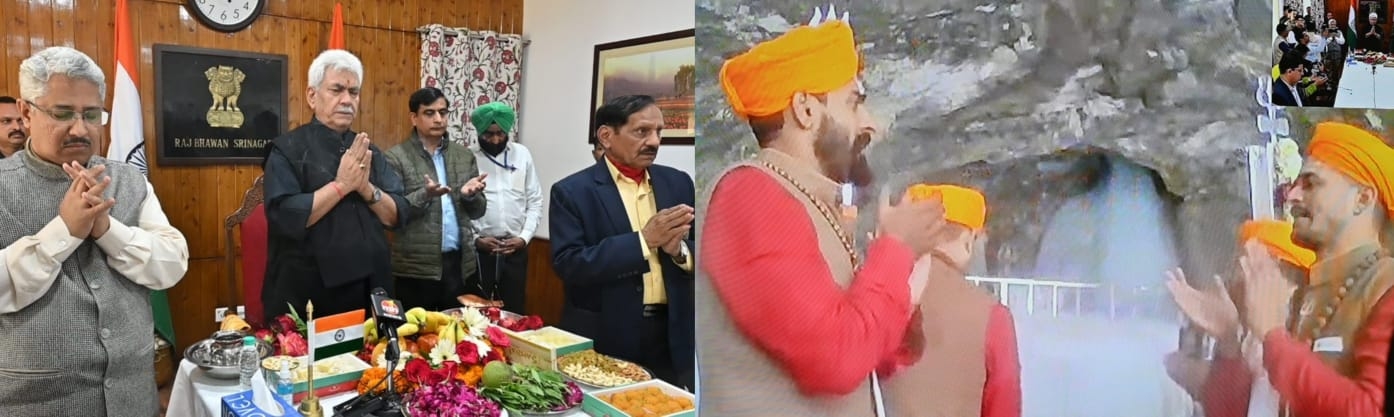  J&k L-g Attends 'pratham Puja' To Mark Ceremonial Beginning Of Amaranth Yatra 20-TeluguStop.com