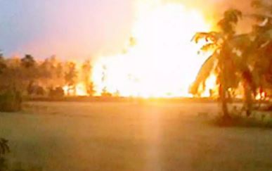  Fire Accident From Ongc Pipeline In Konaseema-TeluguStop.com