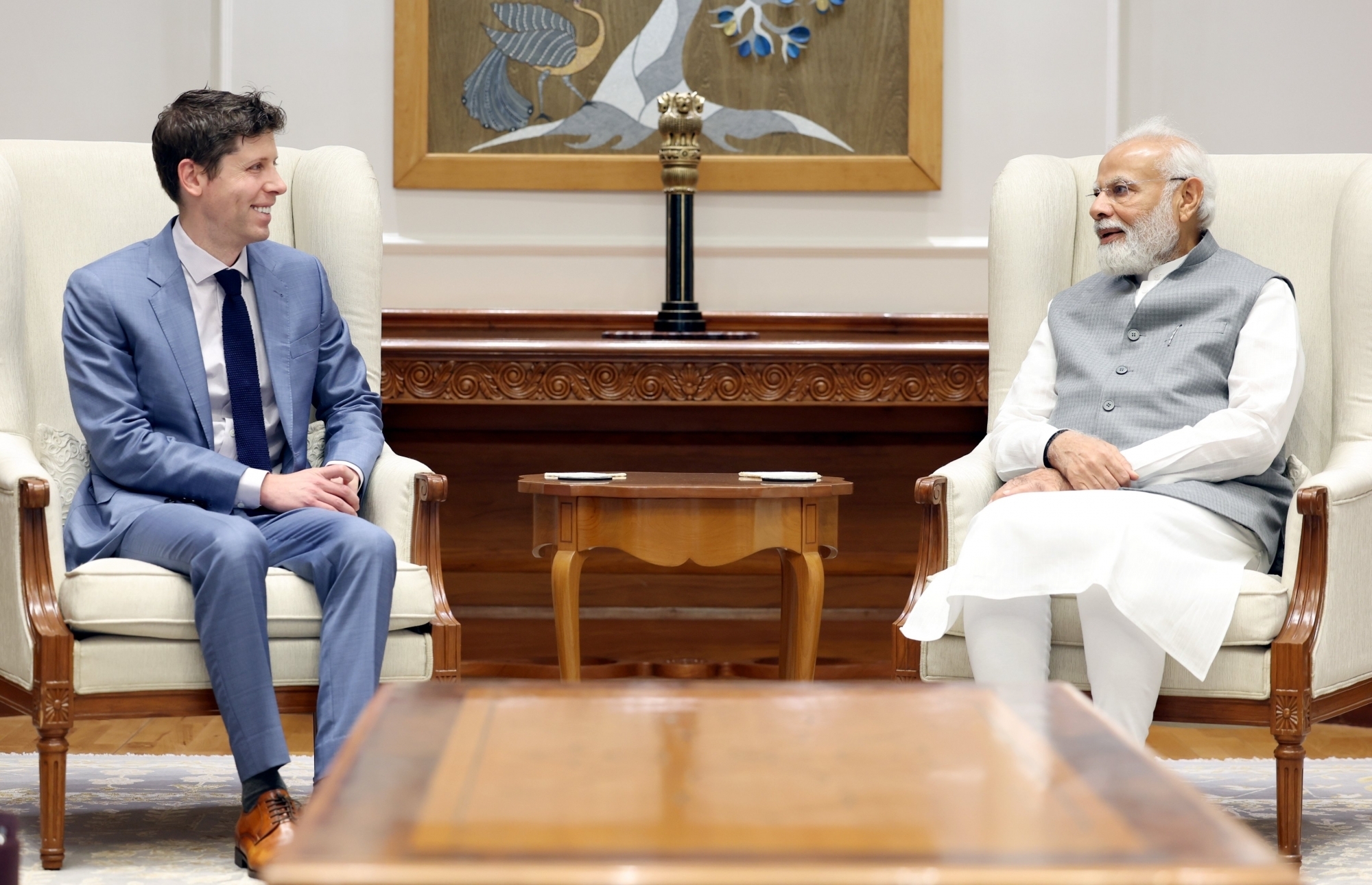  Openai Ceo Meets Modi; Pm Says Ai's Potential For India's Tech Ecosystem Vast (l-TeluguStop.com