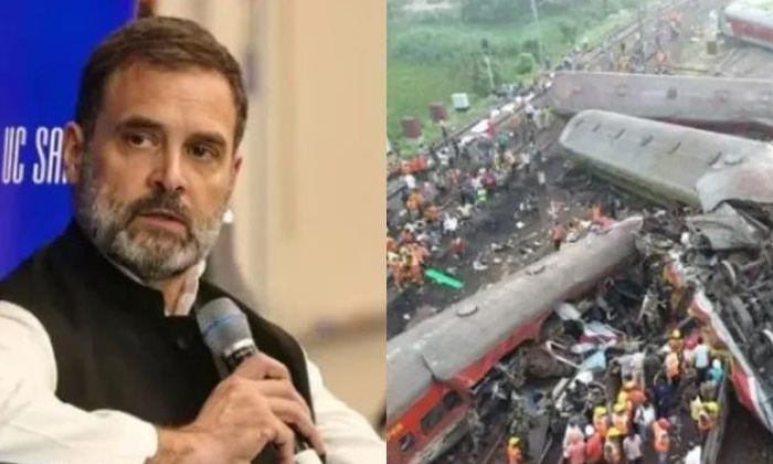  Rahul Fires On Bjp Towards Train Accident Issue , Balasore, Rahul Gandhi, Congr-TeluguStop.com