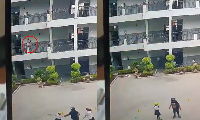  Class 3 Student Jumps Off First Floor Of School Building After Being Inspired By-TeluguStop.com