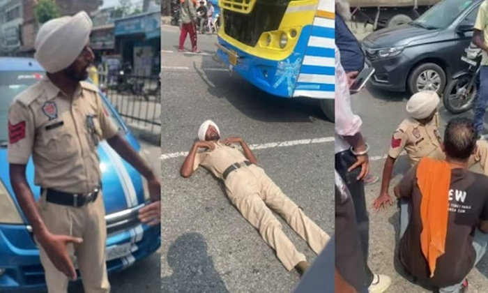  Home Guard Protest By Lying On Road In Punjab Jalandhar Highway Details, Police,-TeluguStop.com