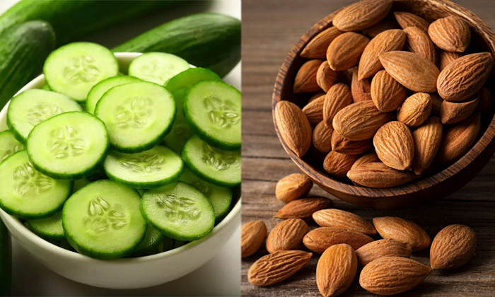 Telugu Almonds, Tips, Cucumber, Curd, Homemade Serum, Latest, Serum, Skin Care,