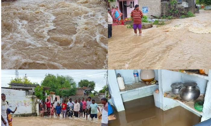 Patharlapahad Dam Broke And Houses Submerged In Water , Patharlapahad Patharlapahad Dam Broke And Houses Submerged In Water , Patharlapahad-TeluguStop.com